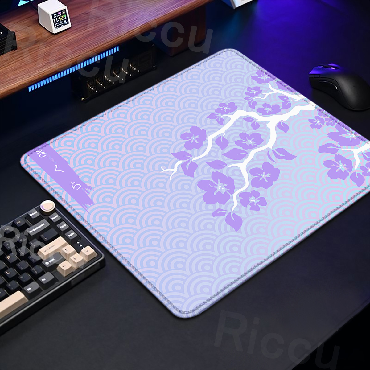 Gaming Keyboard Brand - Tapis de Table violet Sakura pour