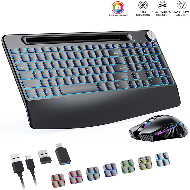Gaming Keyboard Mouse Combo - Clavier et souris sans fil 2.4G
