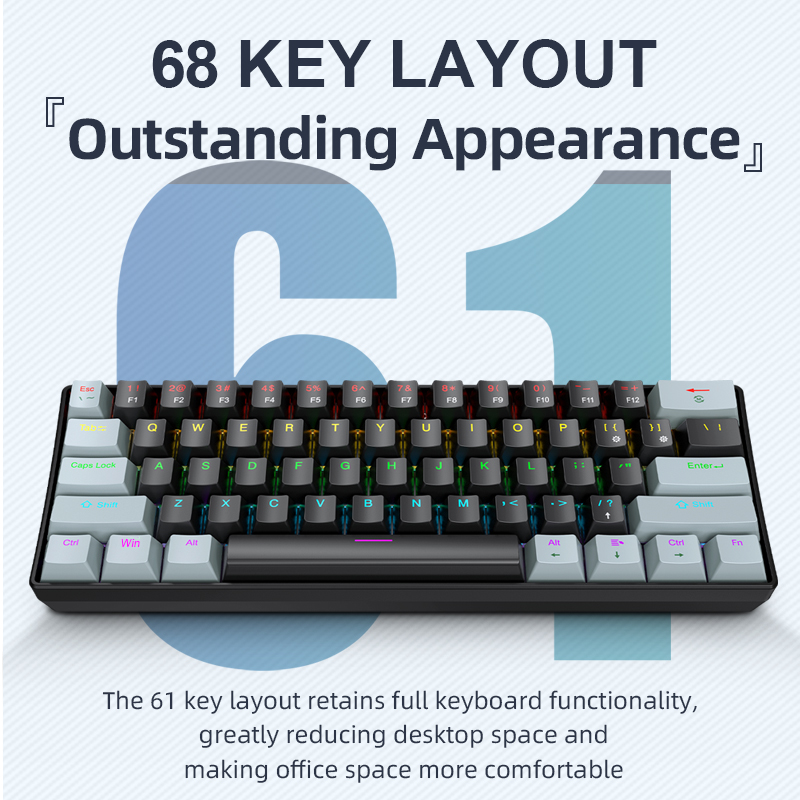 Gaming Keyboard And Mouse For Xbox - APAYADO K61 Mini clavier mécanique, filaire,