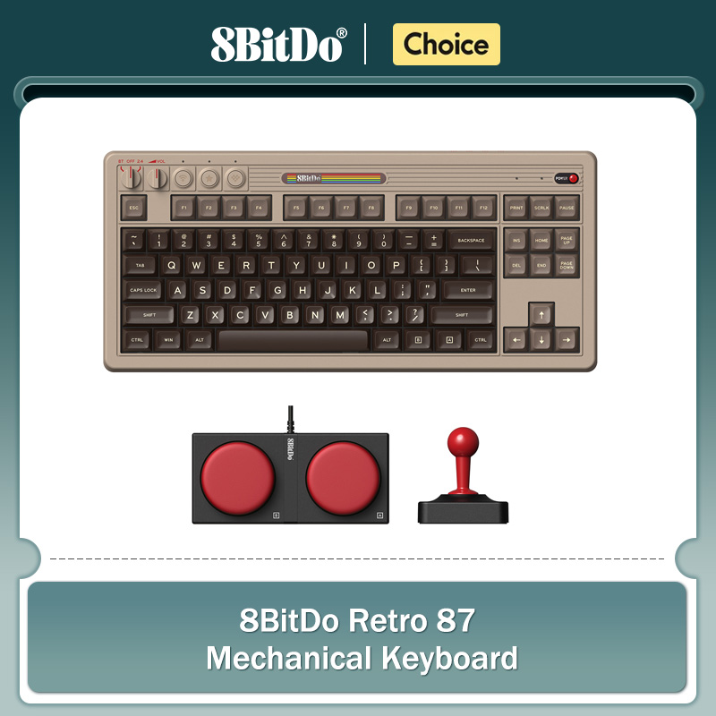 Gaming Keyboard Hot Swappable - Clavier mécanique rétro 8BitDo, clavier de
