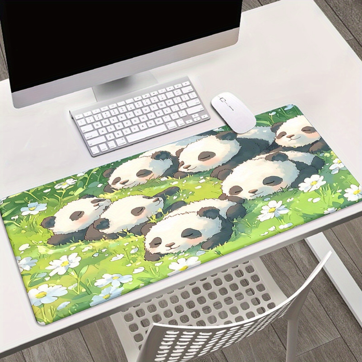 Gaming Keyboard Brand - Tapis de souris Panda en métal,