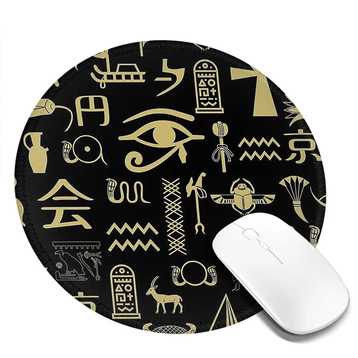 Gaming Keyboard Egypt - Tapis de souris rond avec dieux