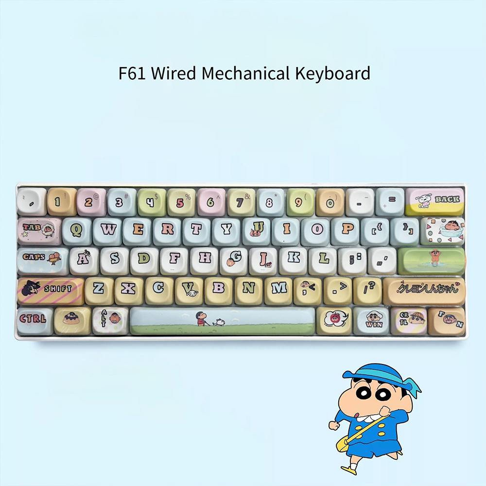 Keyboard Gaming Blue Switch - Clavier mécanique Crayon Shin-Chan 61 touches,
