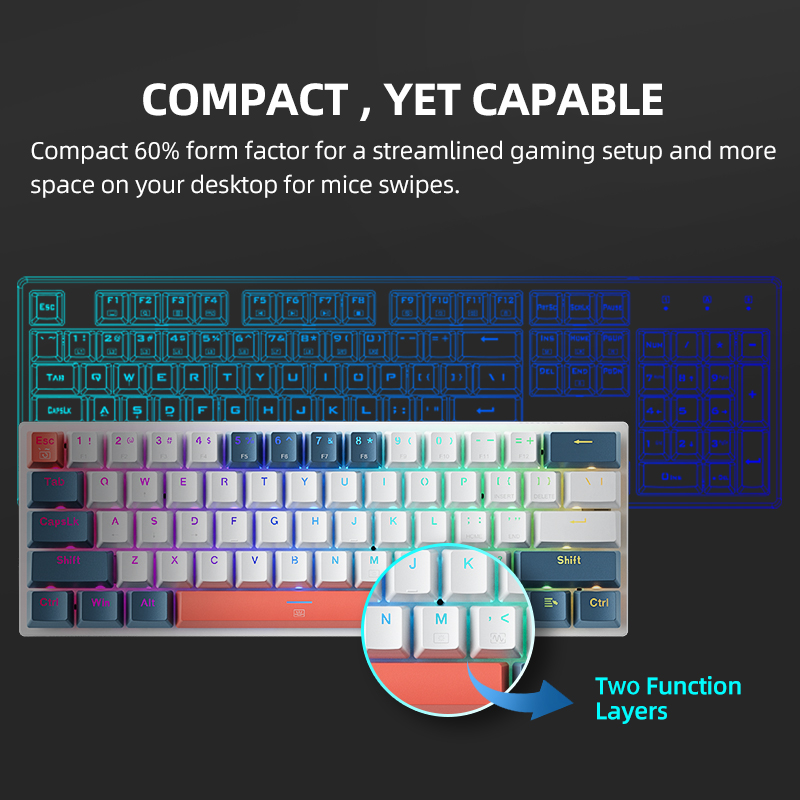 K500-B61 Machenike Mini clavie - Gaming Keyboard Hot Swappable avis et prix