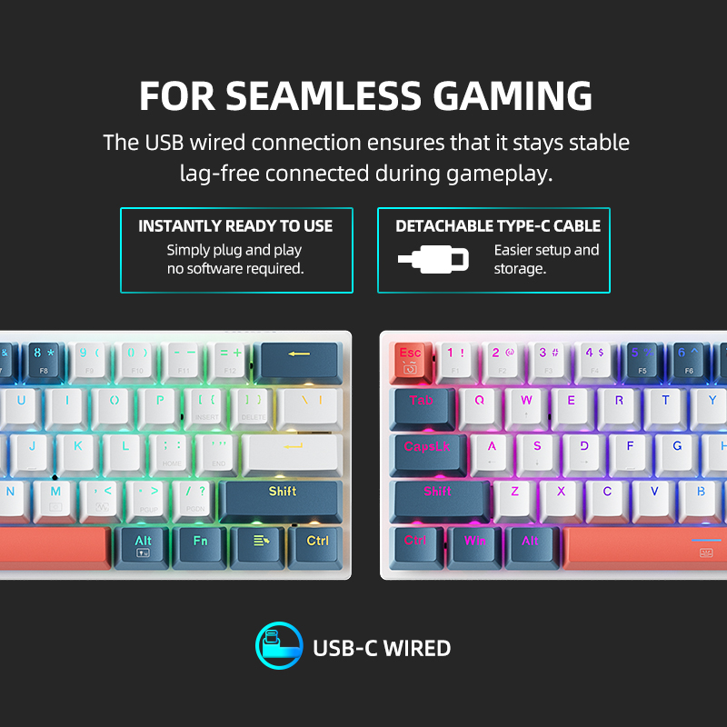 K500-B61 Machenike Mini clavie - Gaming Keyboard Hot Swappable avis et prix