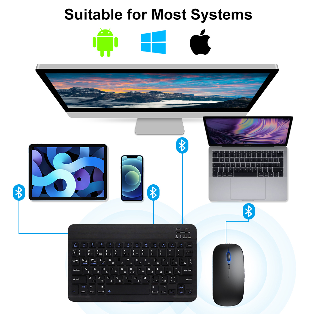 Clavier et souris Bluetooth po - Gaming Keyboard Mouse Combo avis et prix