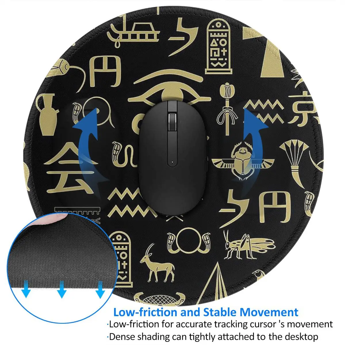 Tapis de souris rond avec dieu - Gaming Keyboard Egypt avis et prix