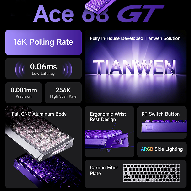 Clavier de jeu MCHOSE Ace 68 G - Gaming Keyboard Hot Swappable avis et prix